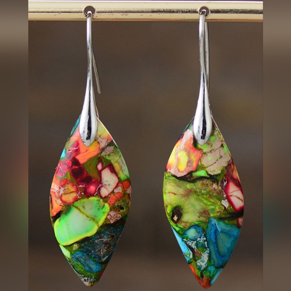 Handmade Multicolor Stone Earrings